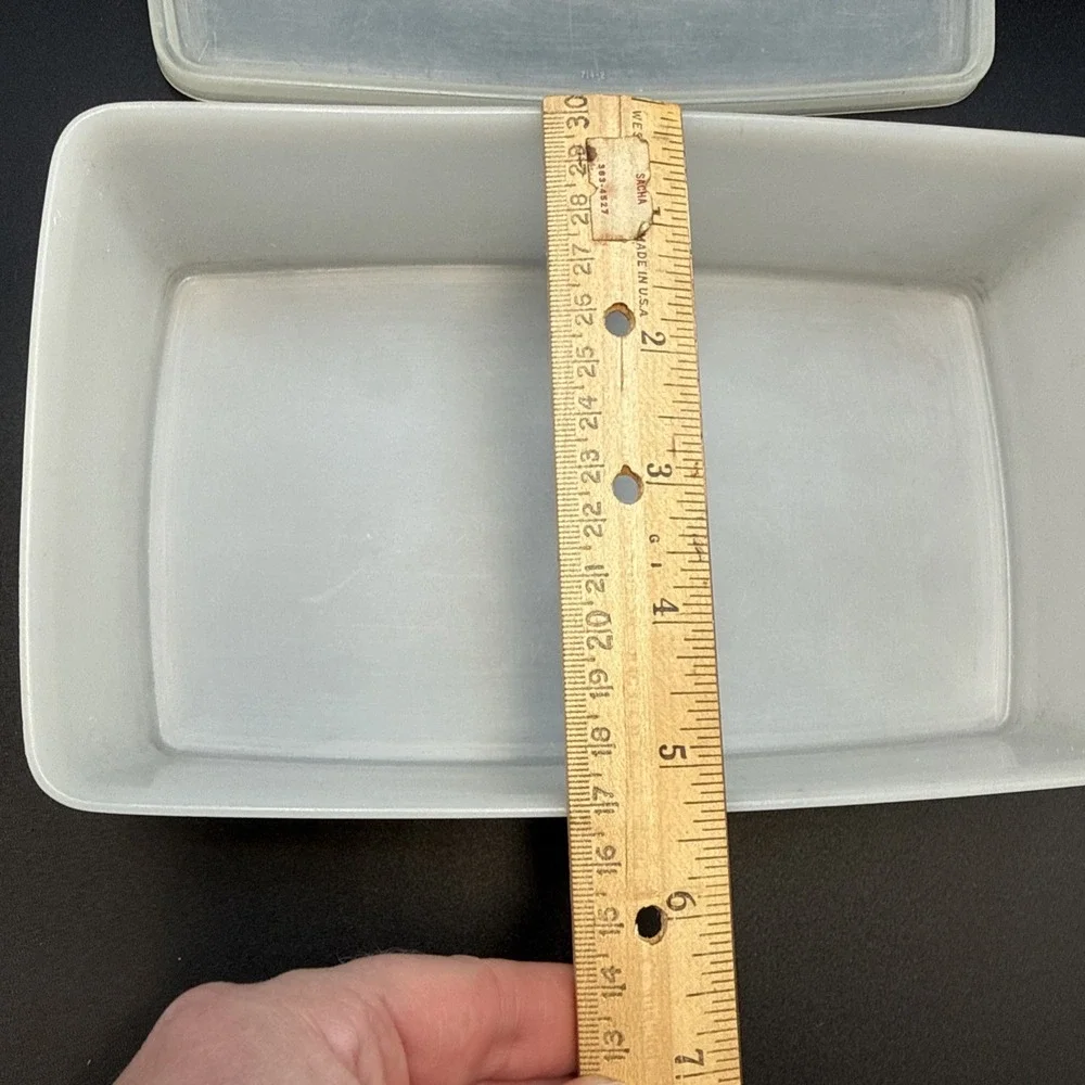 Vintage Clear Sheer‎ Tupperware Storage Container 713, Lid 714, Divider 715